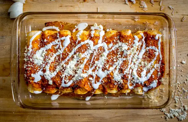 Easy Red Sauce Enchiladas