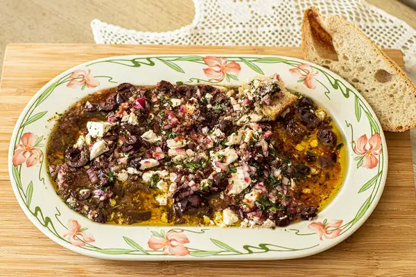 Greek Salad Olive Oil Bread Dip The Best Mediterranean Olive Oil Dip for Bread