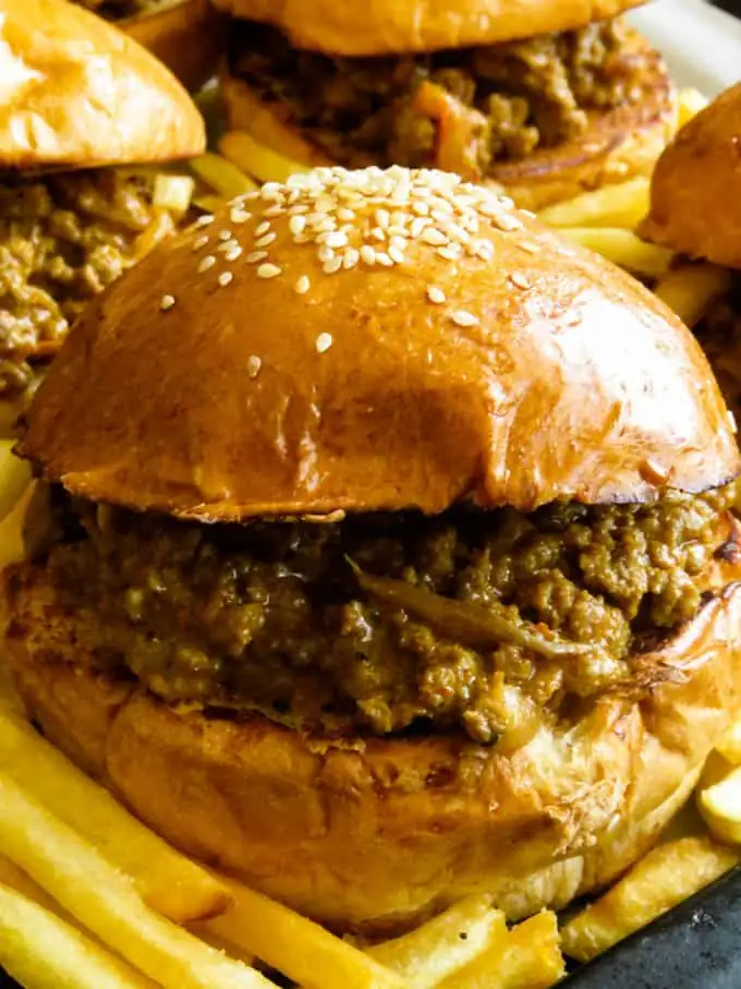 curry spiced homemade sloppy joes