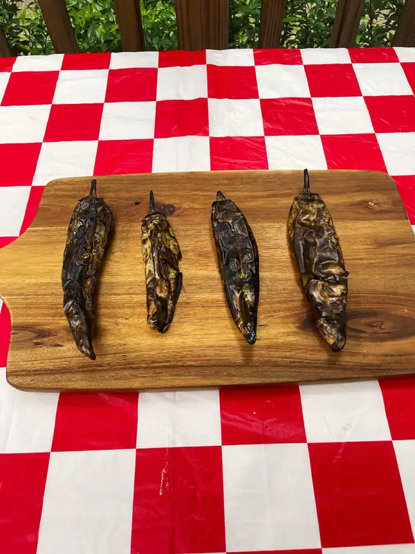 Chiles verdes asados