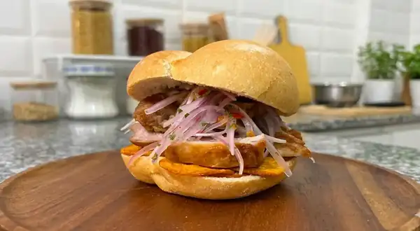 Bread with pork rinds in an air fryer