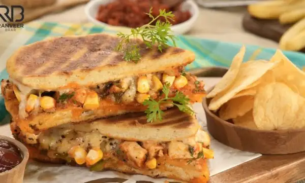 Easy Spicy Paneer Naan sandwich पनीर नान सैंडविच Peri Peri sauce bonus recipe Recipe