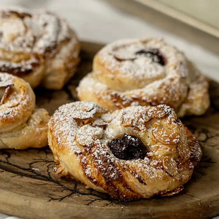 Almond Croissant Puff Pastry Swirls