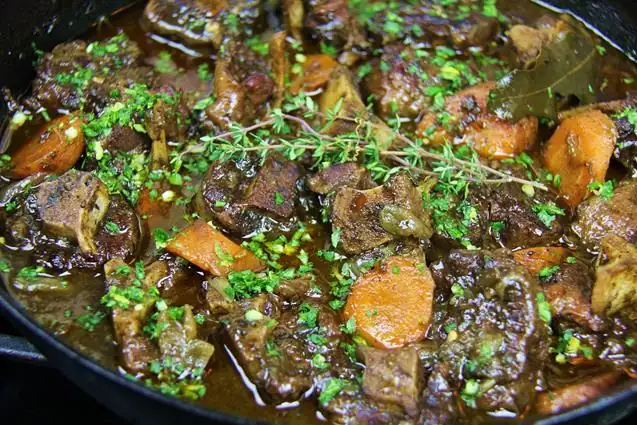 Red Wine Braised Caribbean Oxtails