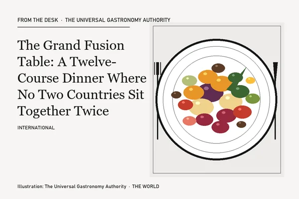 The Grand Fusion Table: A Twelve-Course Dinner Where No Two Countries Sit Together Twice