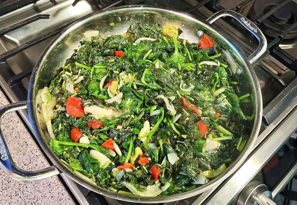 Jamaican Callaloo with Baby Spinach