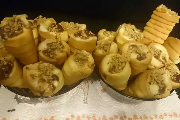 Homemade cream cones