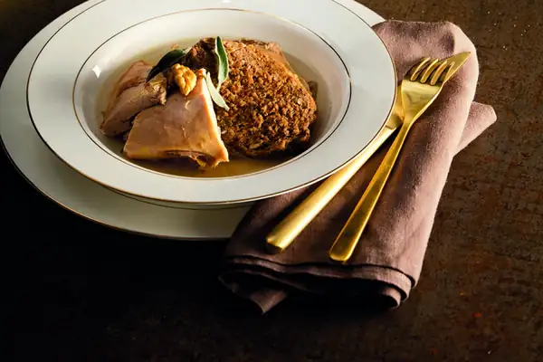 Stuffed Chicken in Broth