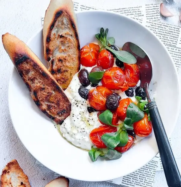 Easy Feta Dip w/ Roasted Tomatoes
