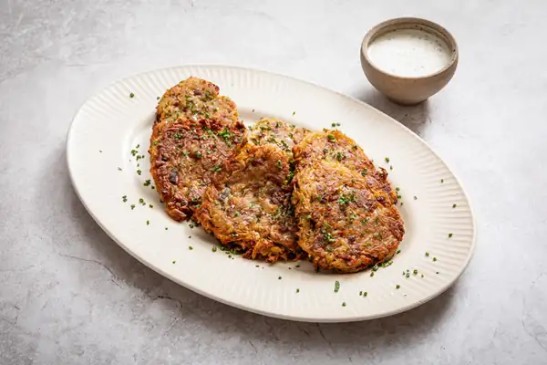 Bacon Hash Browns With Crème Fraîche And Chive Ranch Dressing Recipe
