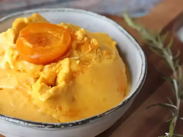 Roasted apricot ice cream with ninja creami