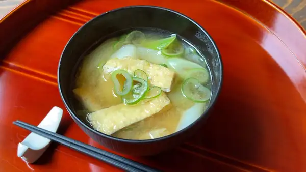 Miso Soup with White Long Onion and Aburaage
