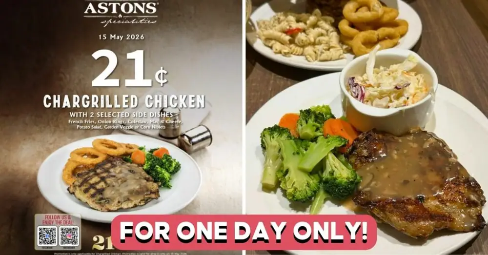 Andes by Astons tiene una oferta de pollo a la parrilla a $0.21 en todos sus establecimientos el 15 de mayo