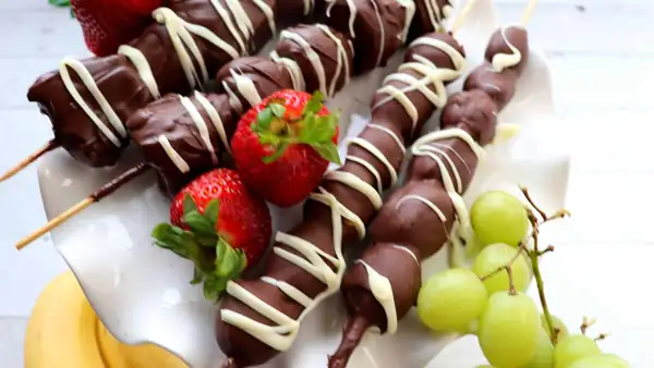 Chocolate Covered Fruit Skewers