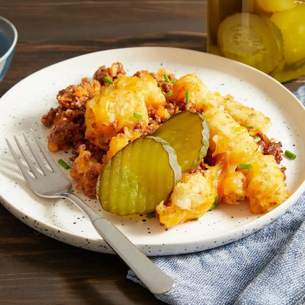 Sloppy Joe Tater Tot Casserole