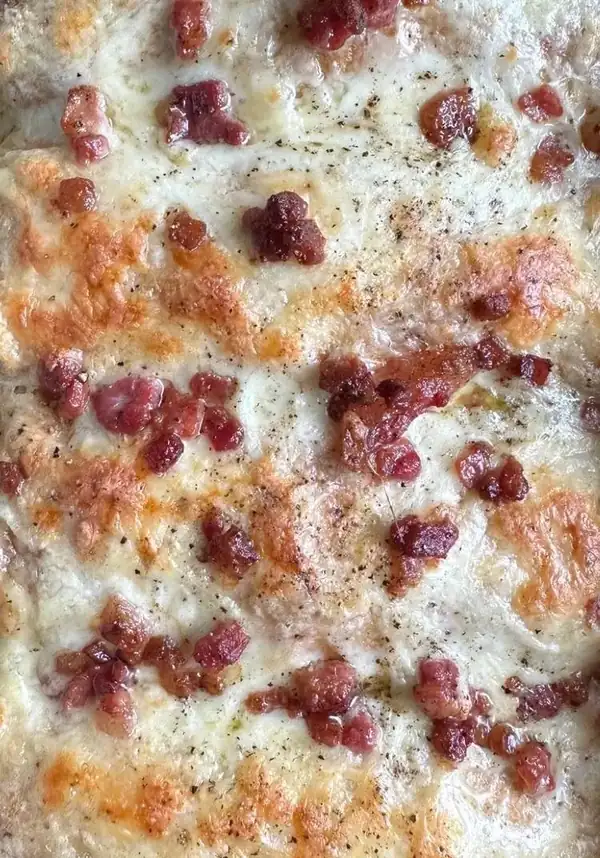 Crêpes de brócoli y tocino