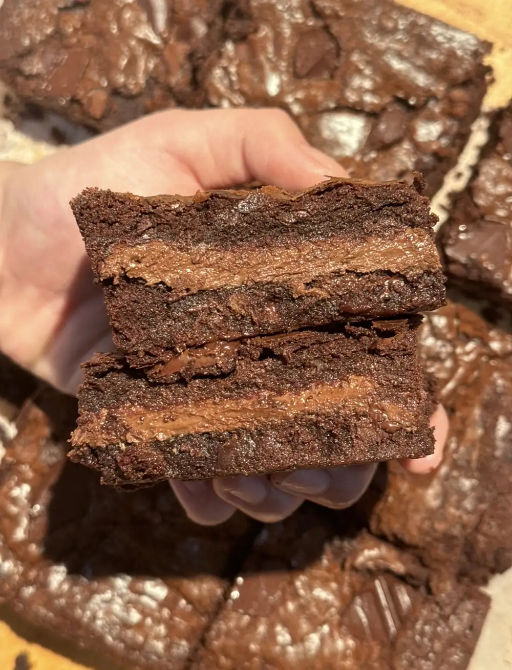 Nutella Stuffed Brownies