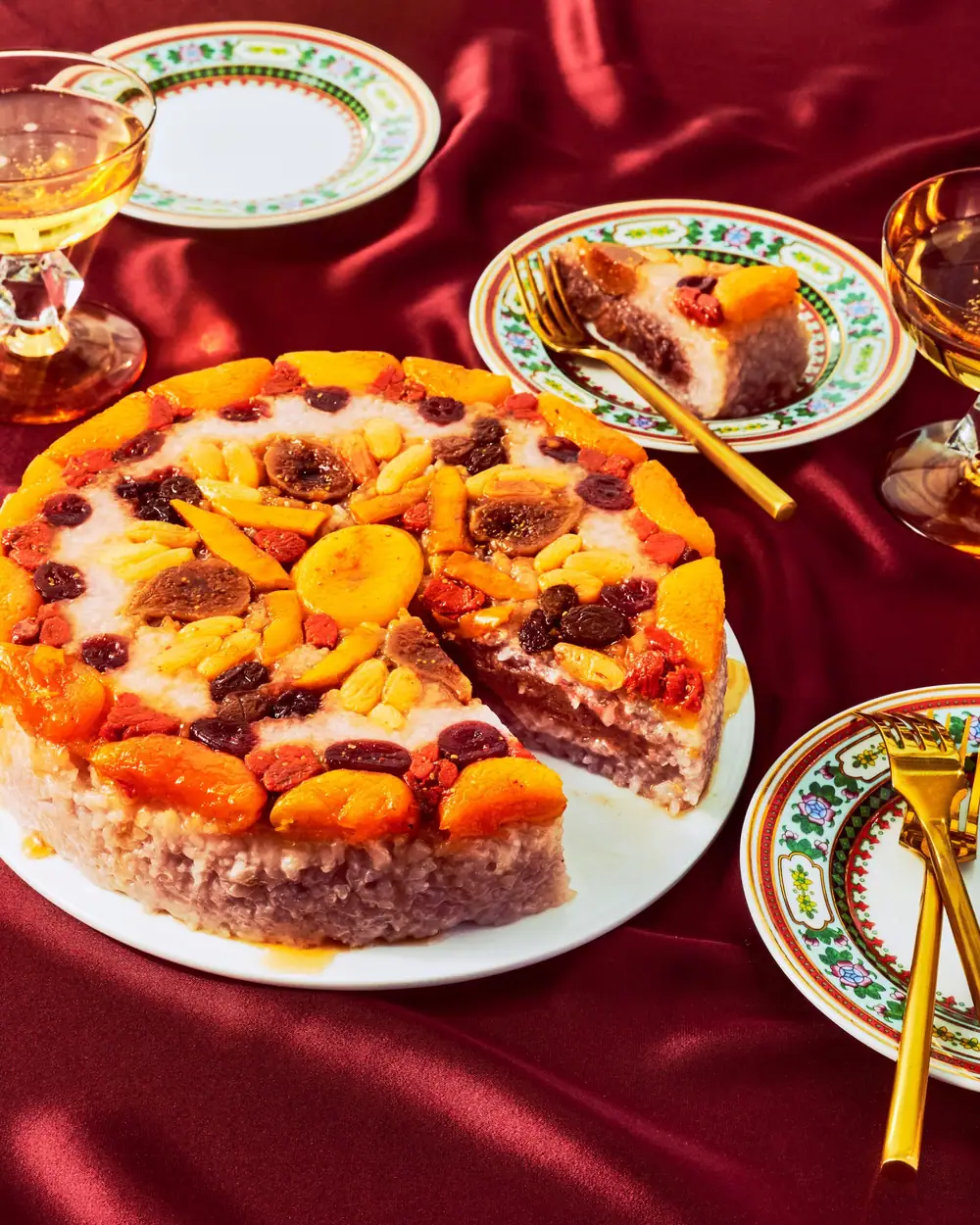 Receta de ba bao fan (pastel de arroz de ocho tesoros)