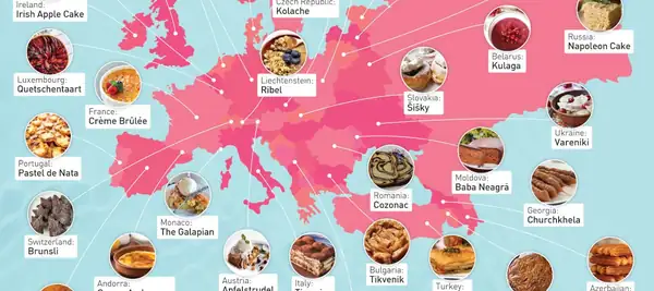 Mapped: National Desserts of Europe