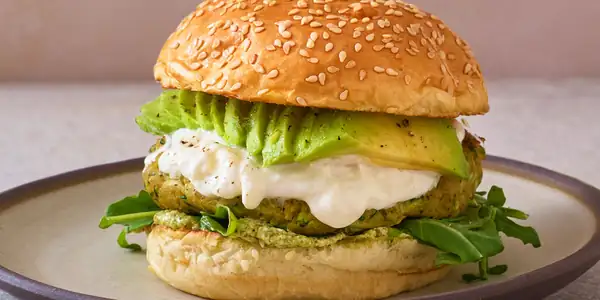 Chickpea, Courgette And Basil Pesto Burger Recipe