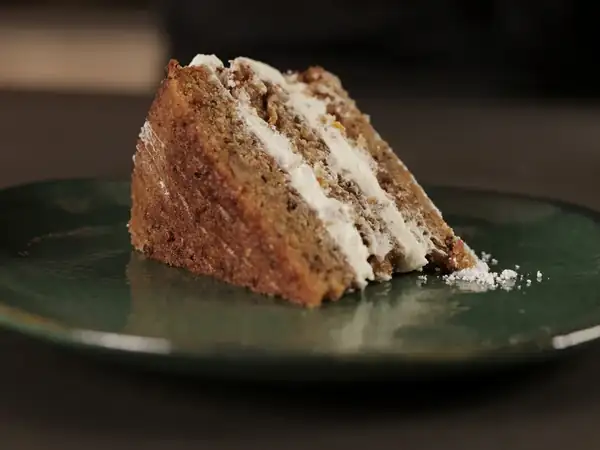 Pumpkin cake with Italian buttercream and cinnamon