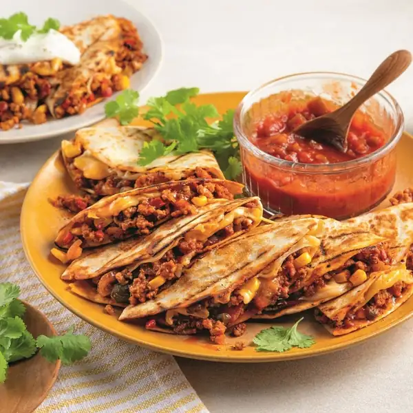Ground veal quesadillas