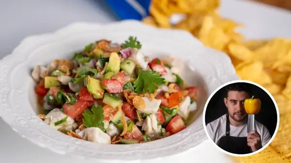 Ben Shai's classic, fresh white fish ceviche
