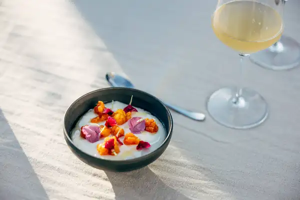 Teemu Laurell's cloudberry yogurt mousse