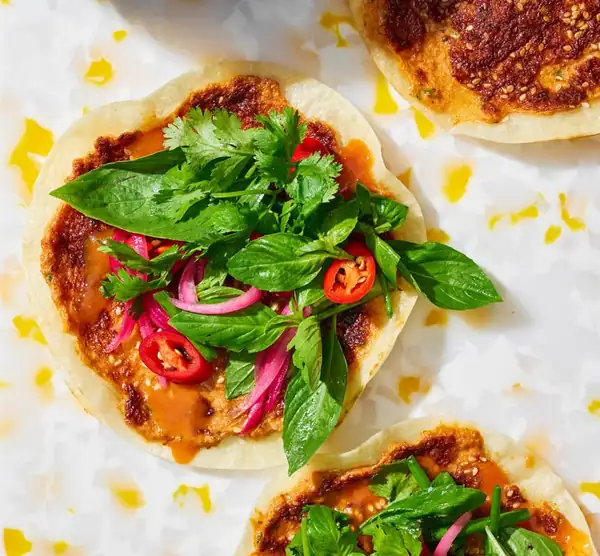 Thai Prawn Smash Burger Tacos Recipe