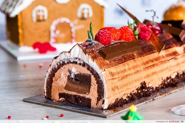 11 Christmas Log Cakes Below $70, Including Ruby Chocolate, Chempedak, And Ondeh-Ondeh Log Cake