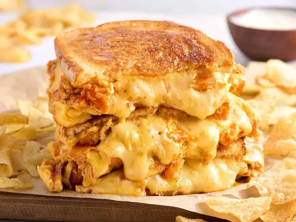 Buffalo Chicken Grilled Cheese