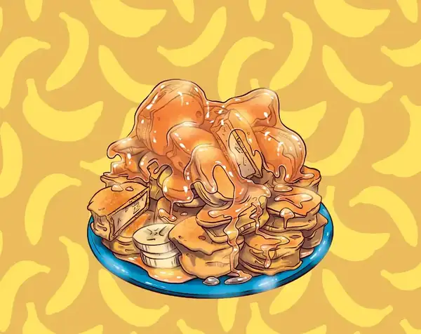 Mini banana pancakes