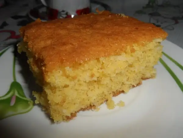 Fluffy Cornmeal Cake with Coconut!
