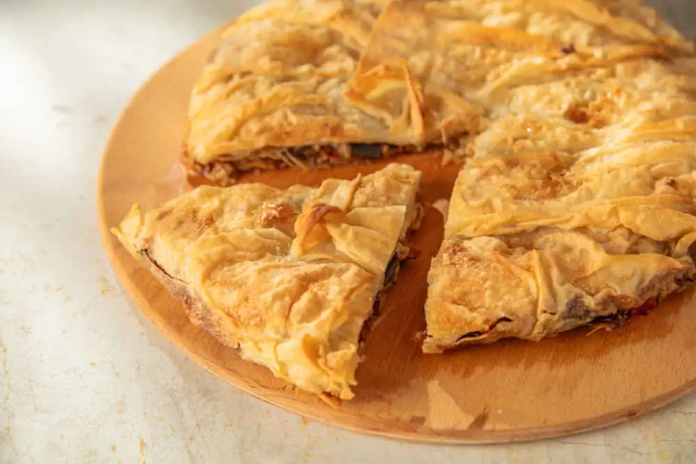 Pastel de berenjena con tahini