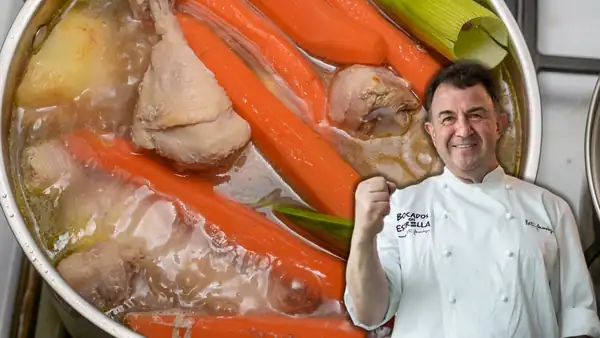 Martín Berasategui, chef: “The richest chicken broth contains 2 kg of carcasses, 1 carrot, garlic, 1 leek and 100 ml of cream”