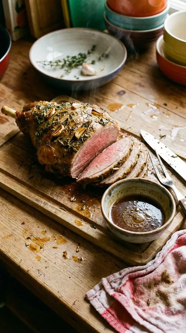 Roasted Leg of Lamb Recipe: Garlic-Studded, Two Temperatures