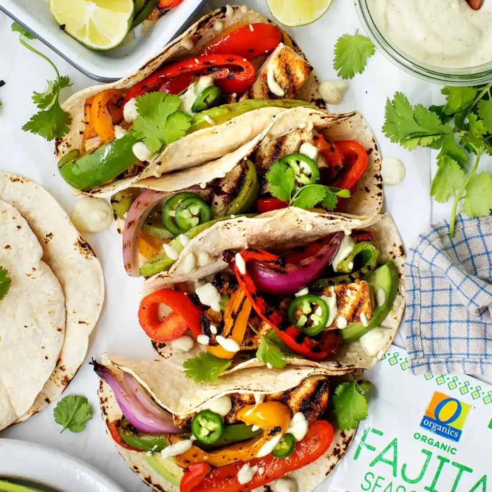 Vegan Fajita Ranch Tacos