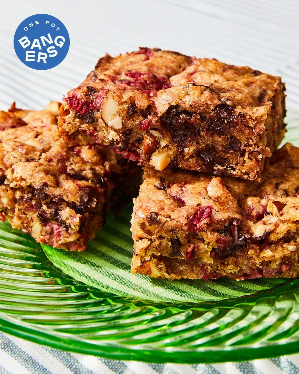 Raspberry Chocolate Blondies