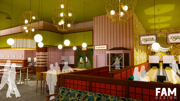 Dunwoody Lands an ‘Eatertainment’ Spot Offering Duckpin Bowling, Karaoke, and Needlepoint