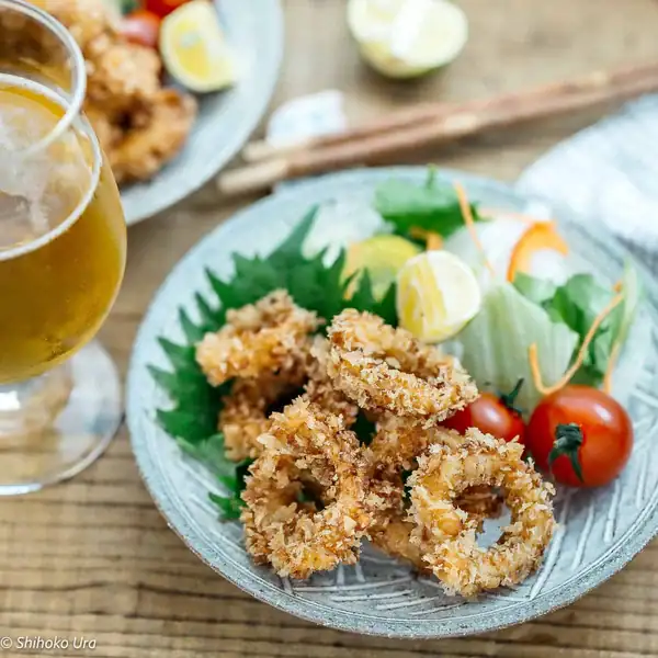 Fried Calamari with Wasabi Mayo
