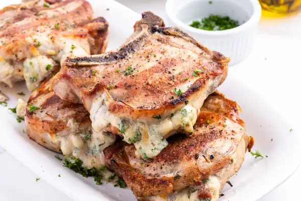 Pork Chops Stuffed with Smoked Gouda