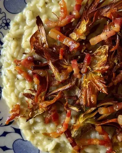 Risotto de alcachofas salado