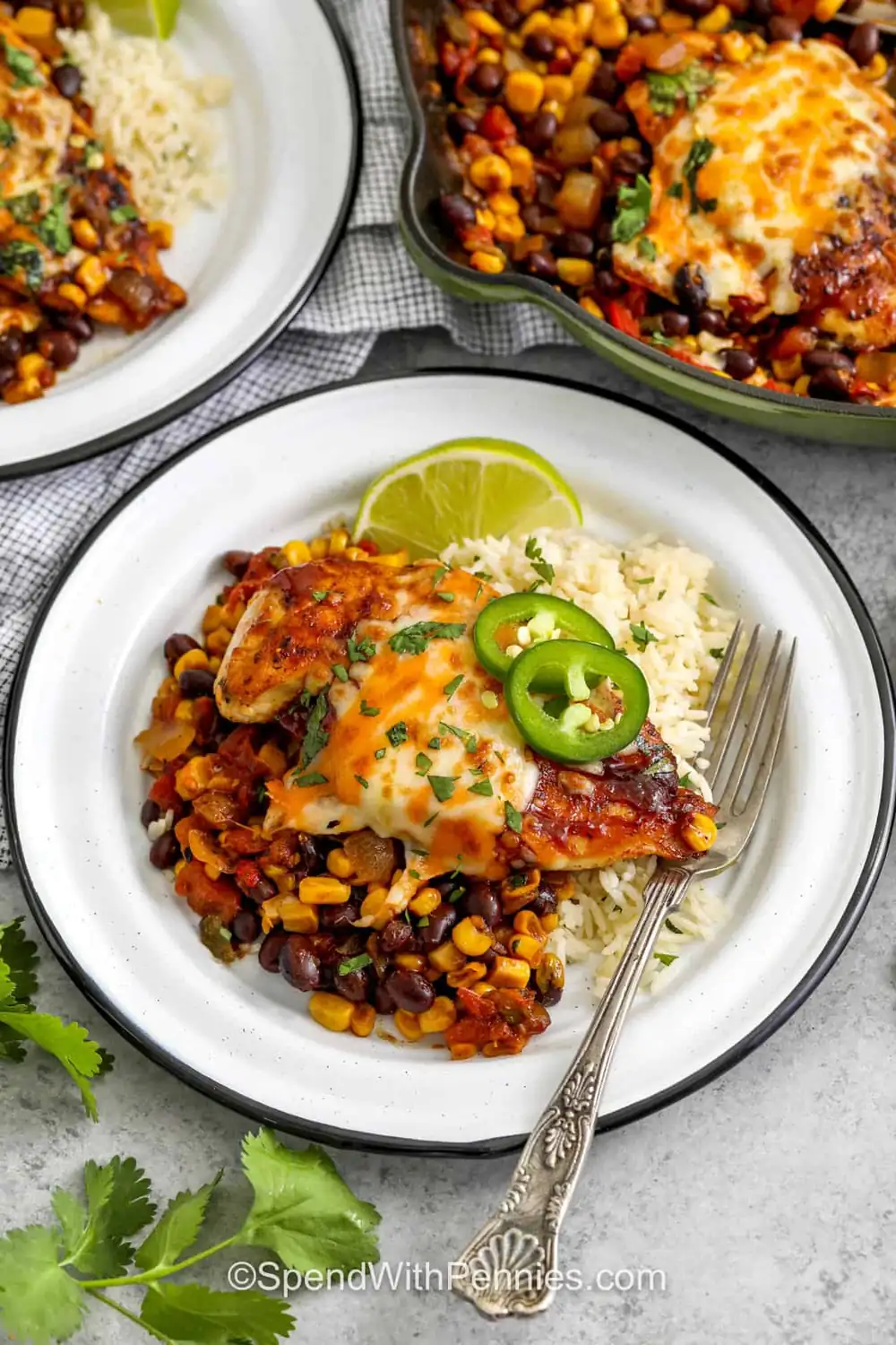 Cheesy One-Pan Chicken With Southwest Flavor