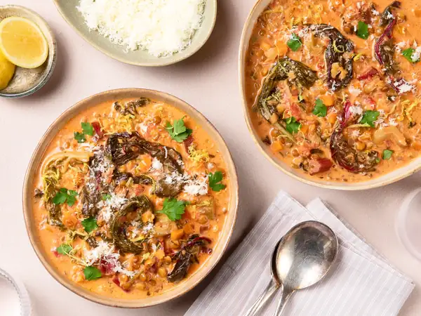 Italian lentil soup with chard