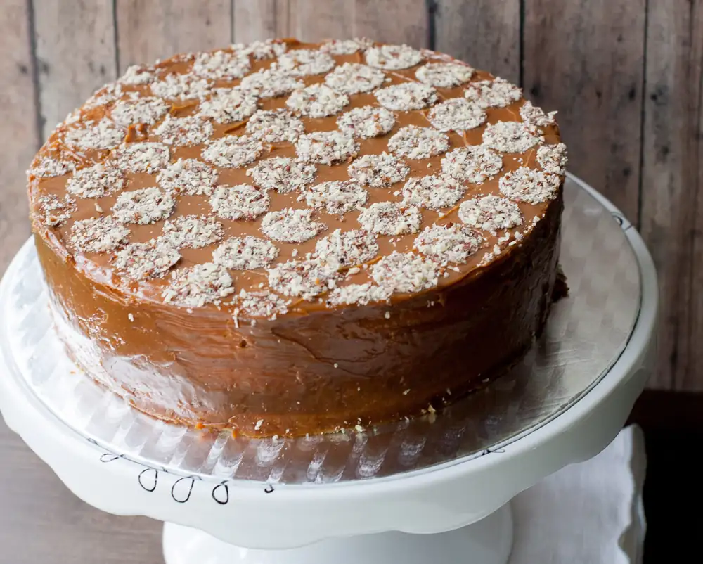 Pancake cake with dulce de leche and walnuts - Pilar Hernández's Chilean Kitchen