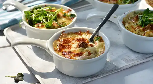 Mushroom julienne with squid