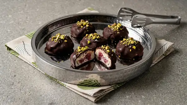 The trick to super-crunchy chocolate yogurt and fig bites