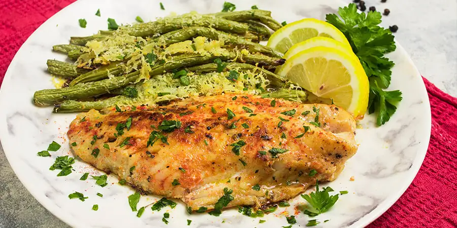 Pan Seared Grouper with Roasted Green Beans