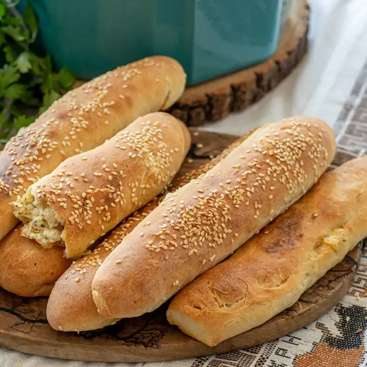 Cheesy Feta and Gouda Stuffed Bread Rolls (Greek-Inspired Recipe)