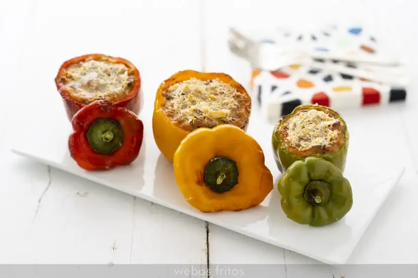 Stuffed Tri-Colored Peppers